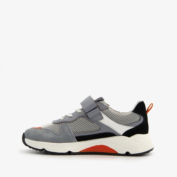 TwoDay leren jongens sneakers grijs