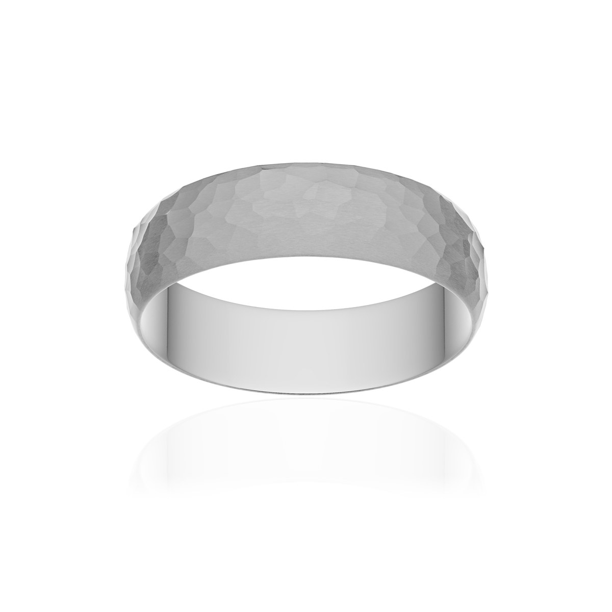 Alliance palladium 950 martelé ruban 5,5 mm