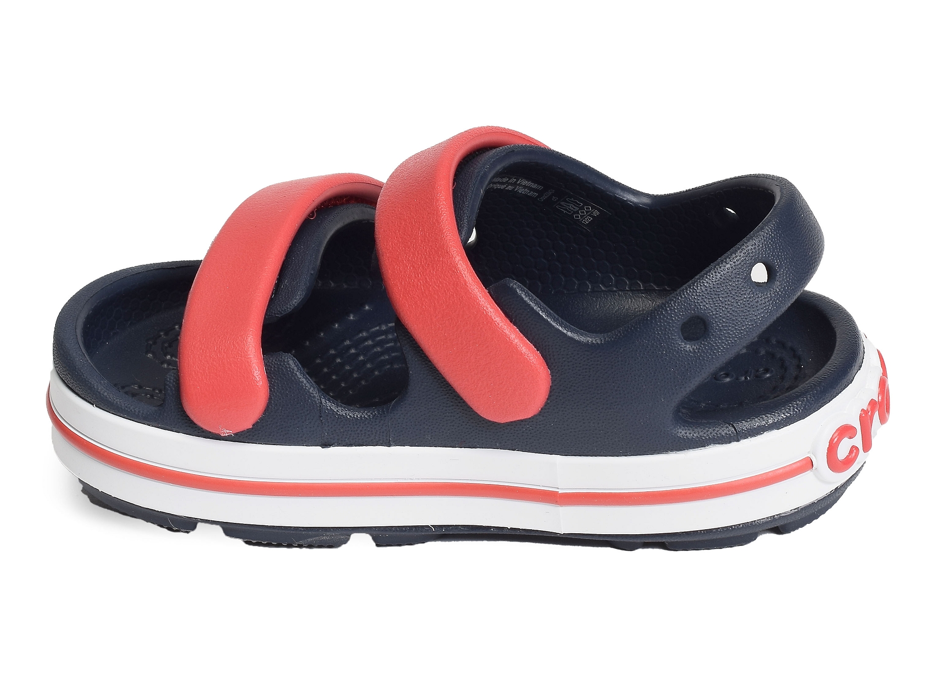 Crocband cruiser sandal boy marine rouge