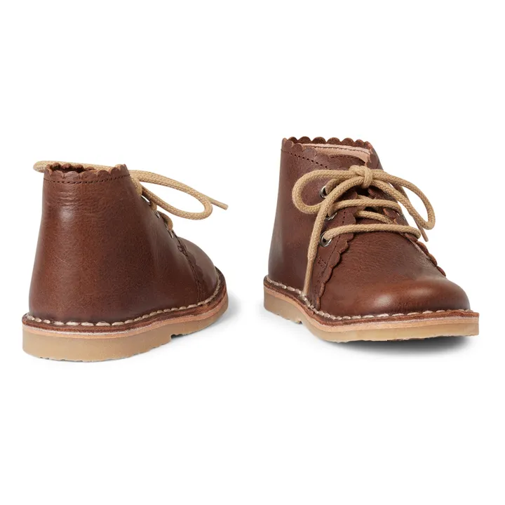 Petit Nord Boots Scallop | Marron