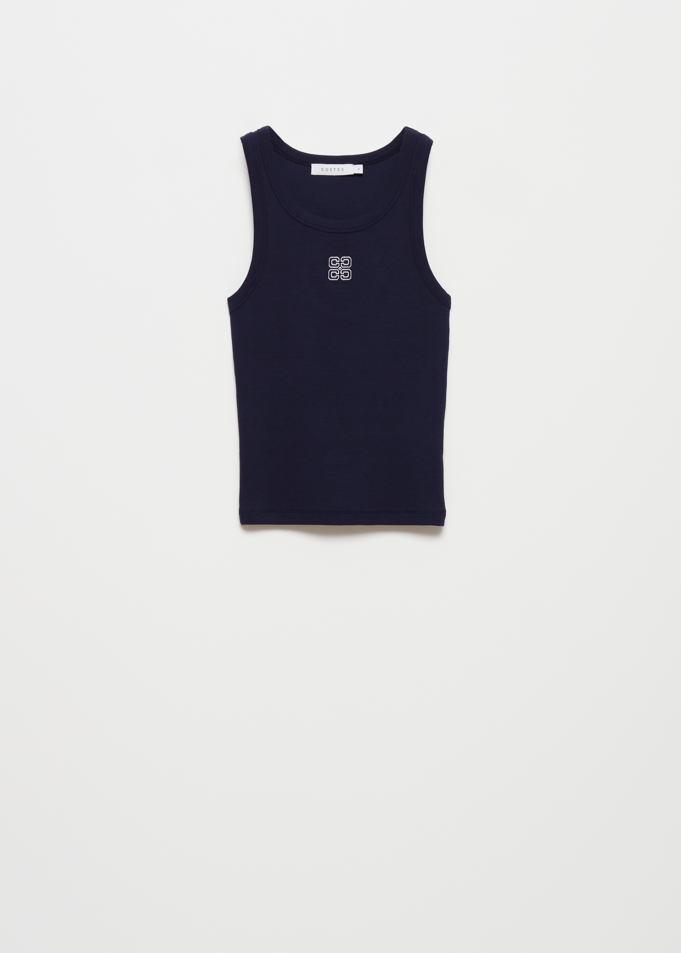 Rib singlet met logo