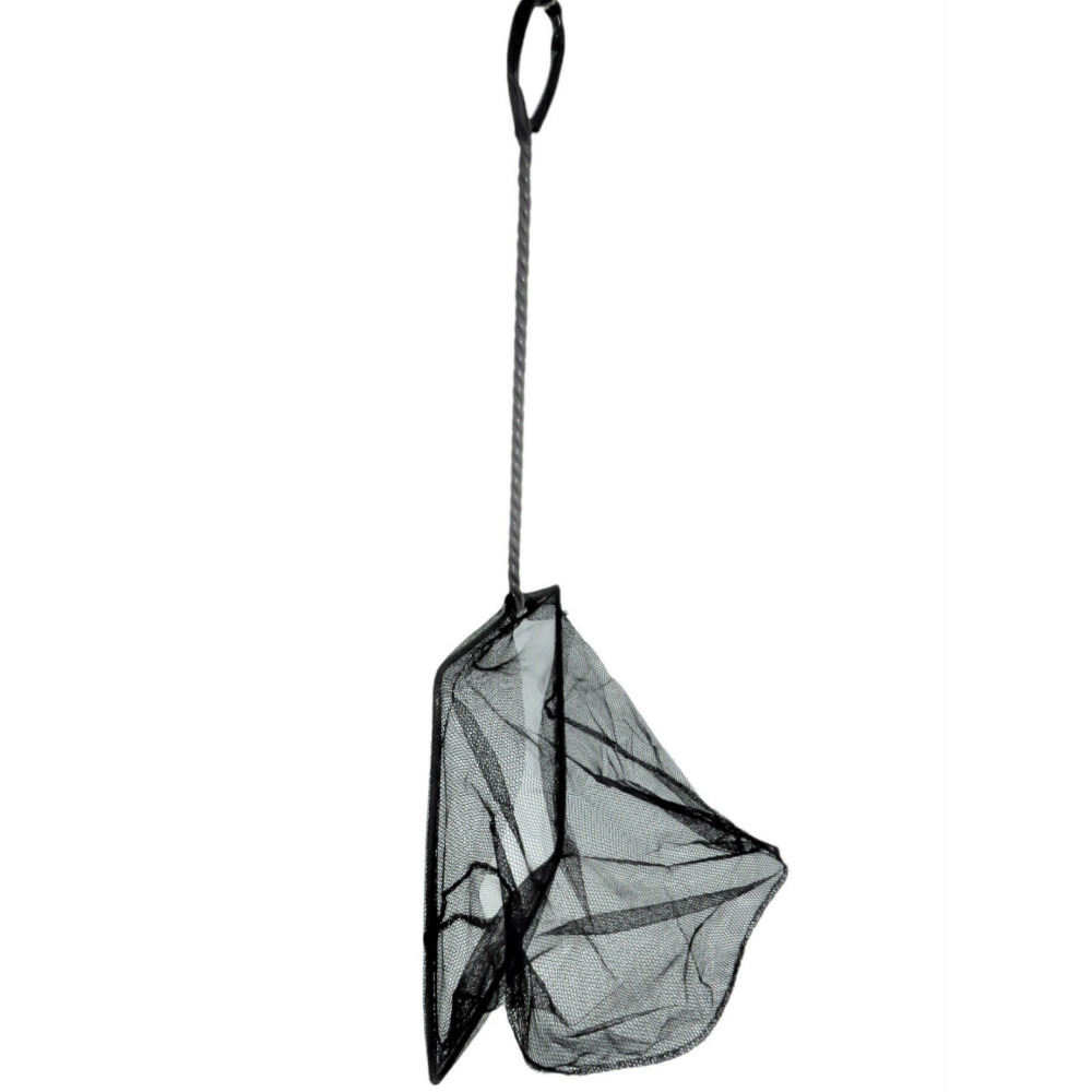 Epuisette filet noir, maille moyenne, 25 cm x 22 x 55 cm, aquarium