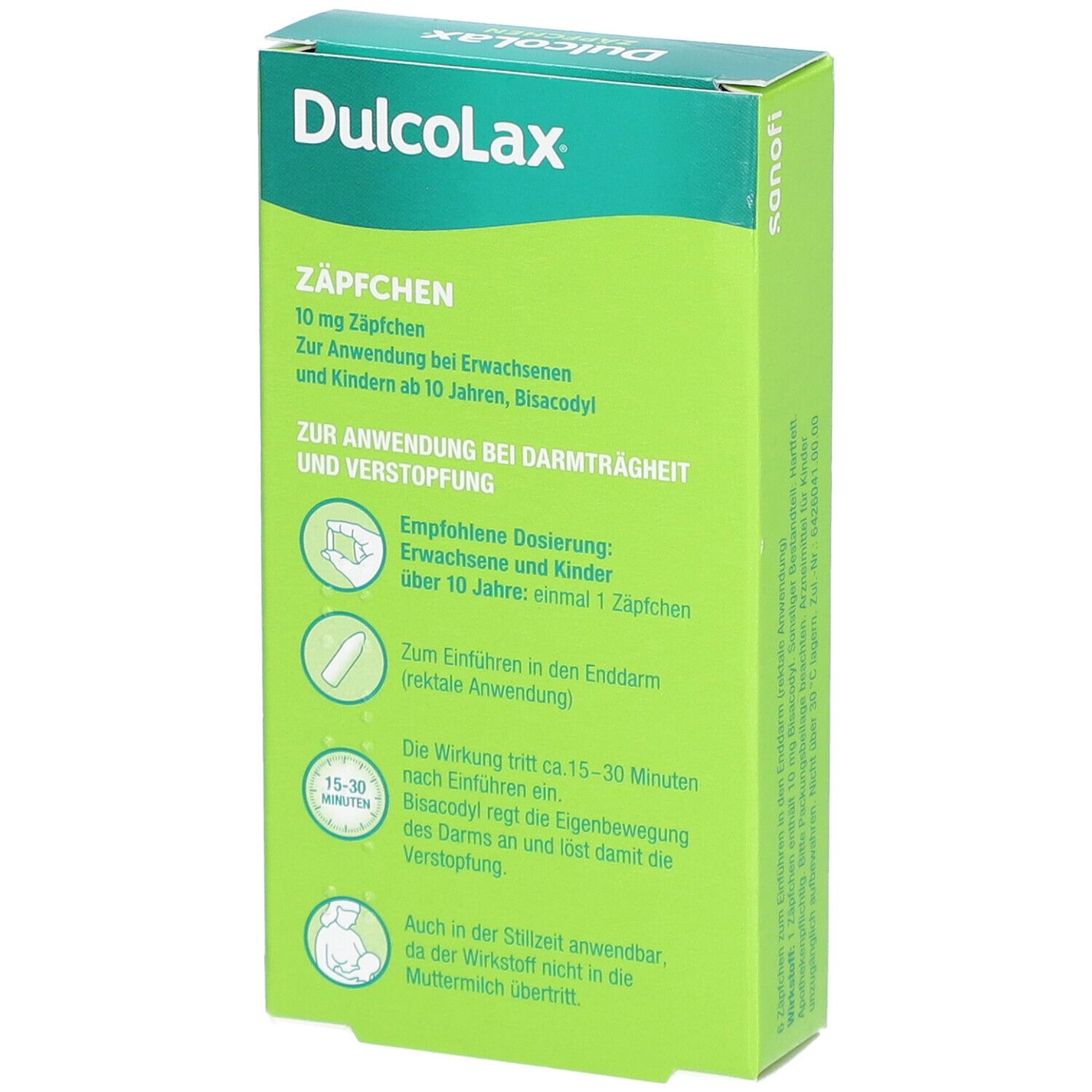 Dulcolax Zäpfchen Abführmittel bei Verstopfung mit Bisacodyl