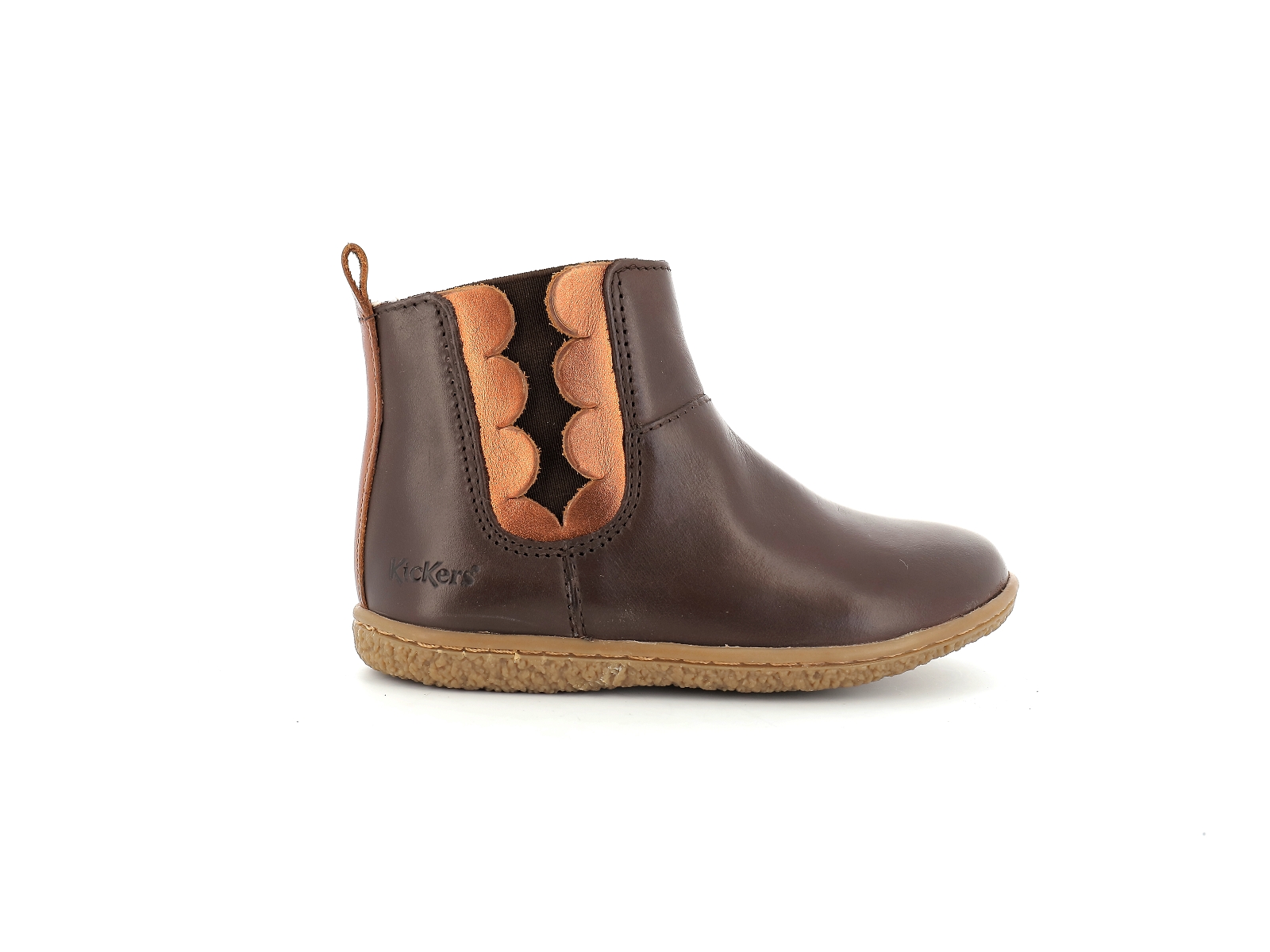 Kickers-VETUDI 830081 Cuir Marron Foncé