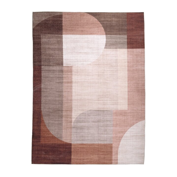 Abstract buitenkleed - Groovy Shapes Creme/Terra