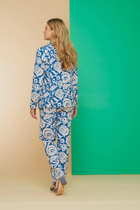 Geisha blauwe dames blazer
