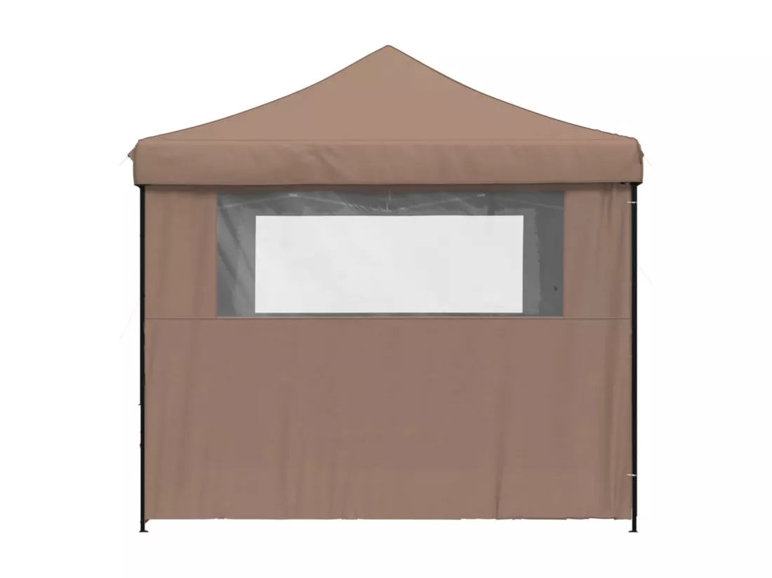 Tente de réception pliable escamotable avec 4 parois latérales