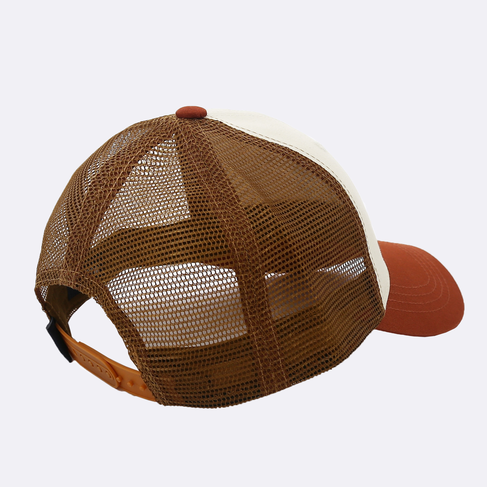 Casquette terracotta & camel Coton et polyester - modèle Cap trucker