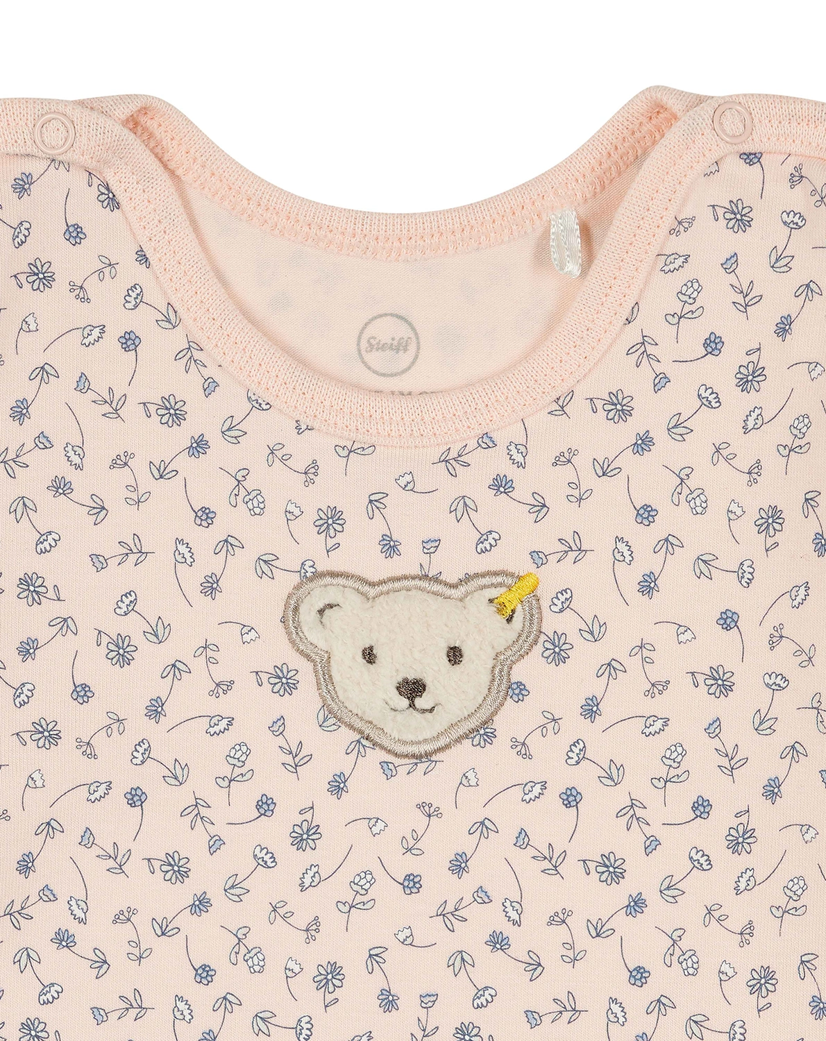 Kurzarm-Body FLOWER TEDDY in seashell pink