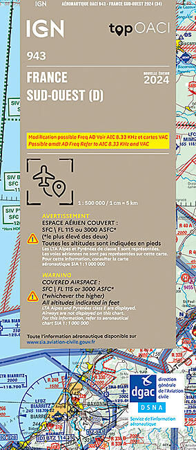 IGN - OACI943 - FRANCE SUD-OUEST IGN