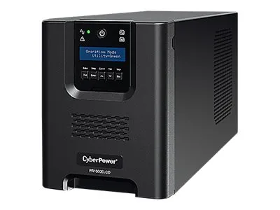 CyberPower Professional Series PR1000ELCD - UPS - AC 230 V - 900 Watt - 1000 VA - 12 At - RS-232, USB - output-stikforbindelser: 8