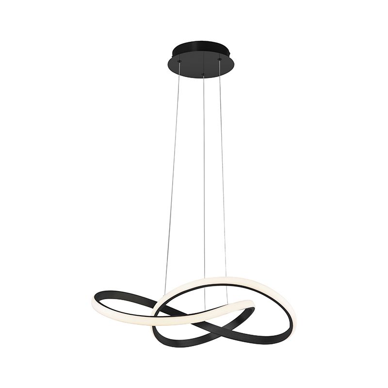 Hanglamp zwart 57 cm 3-staps dimbaar incl. LED - Viola Due
