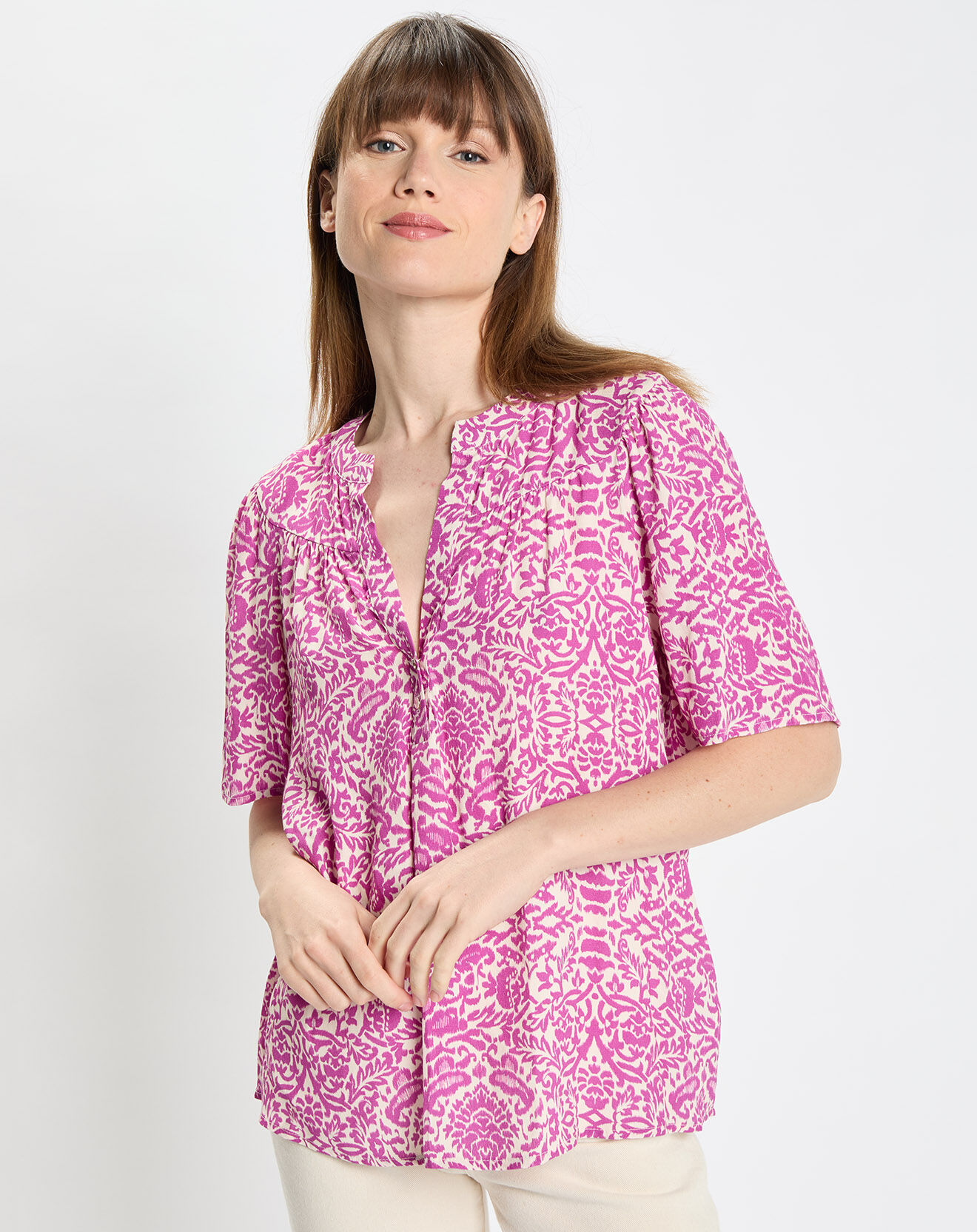 Caroll Blouse Cléa violet clair