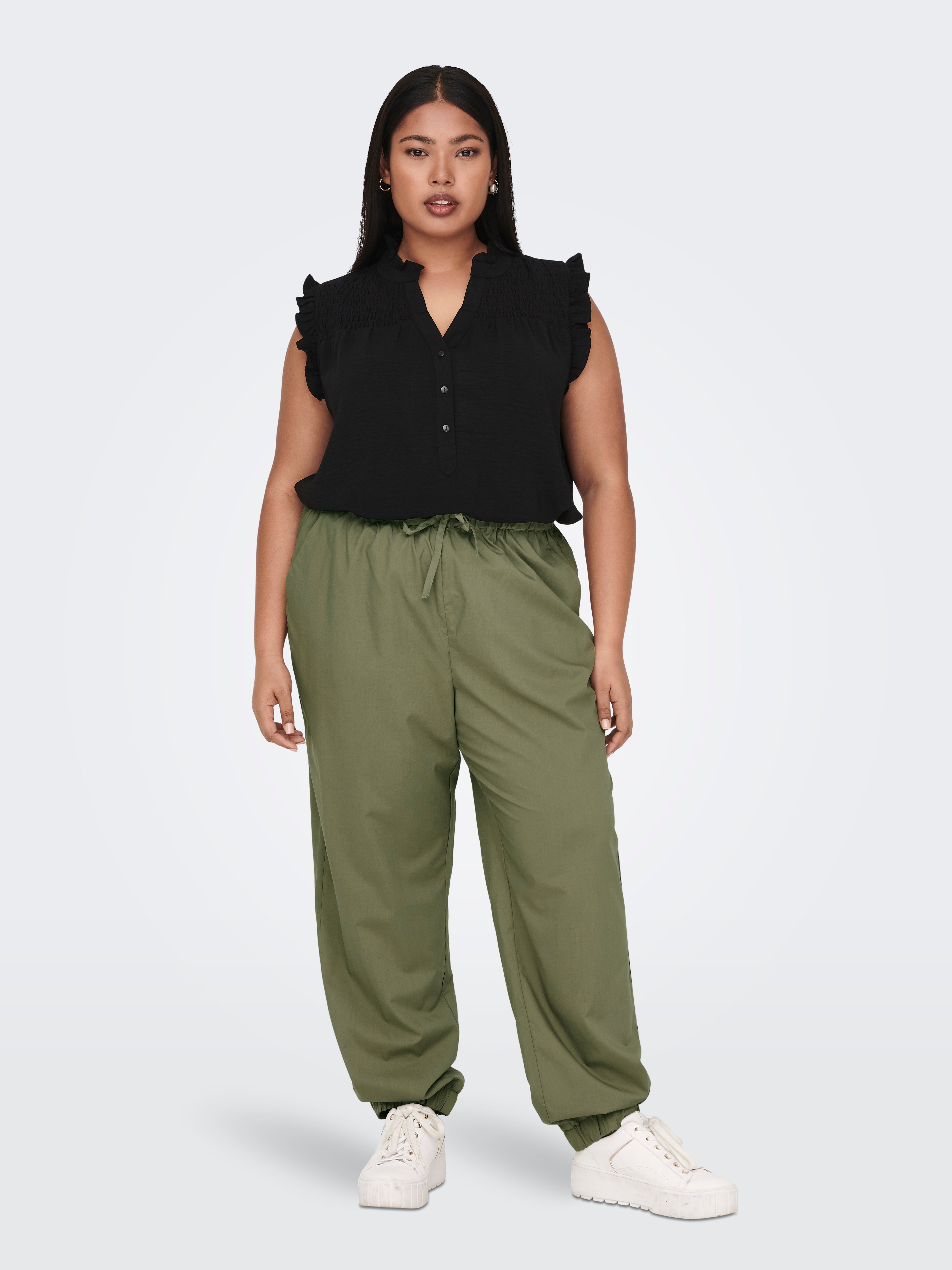 CARTIM Mittlere Taille Locker geschnitten Sweatpants Aloe