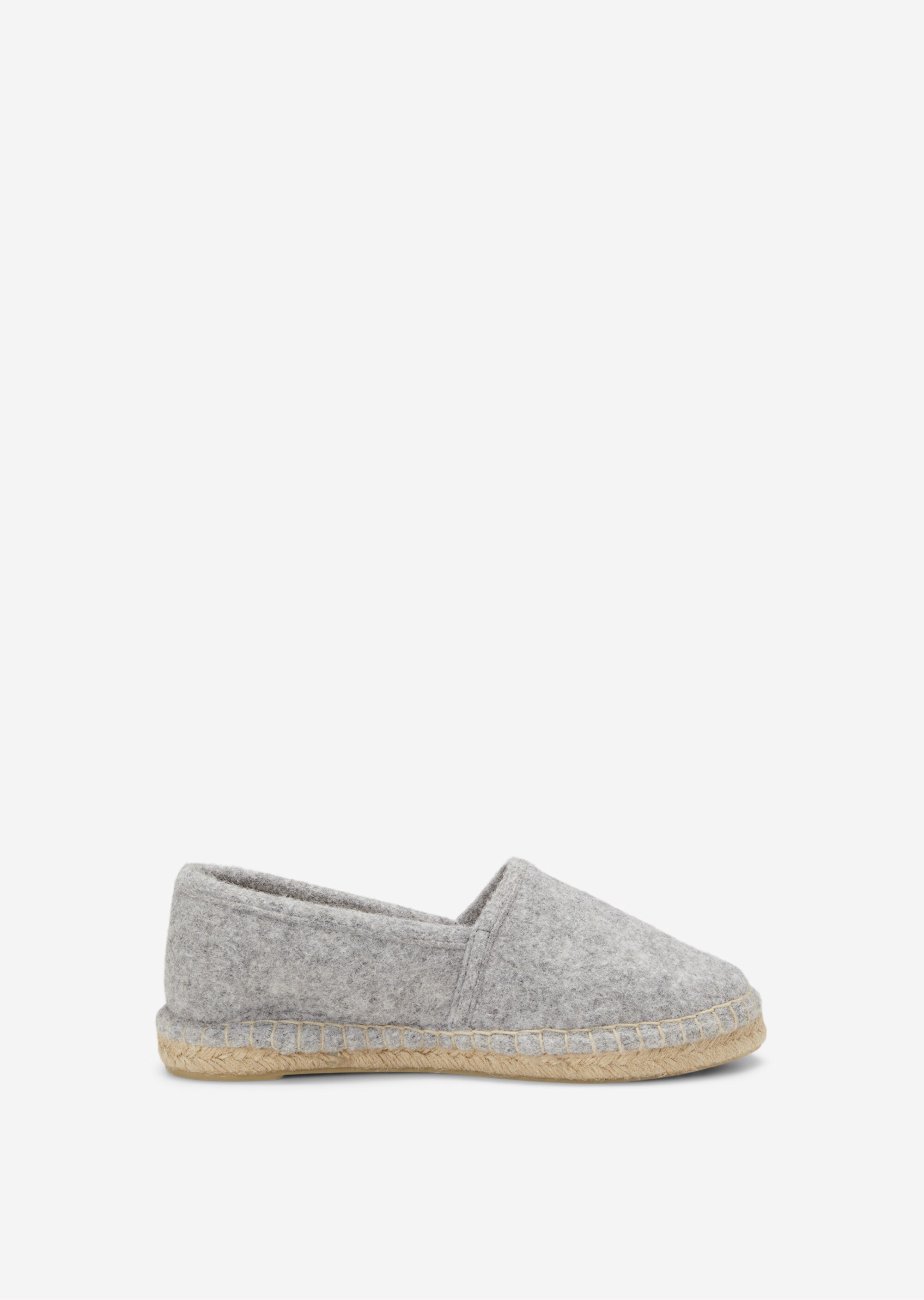 Espadrilles-Hausschuhe mit flauschigem Kunstfell