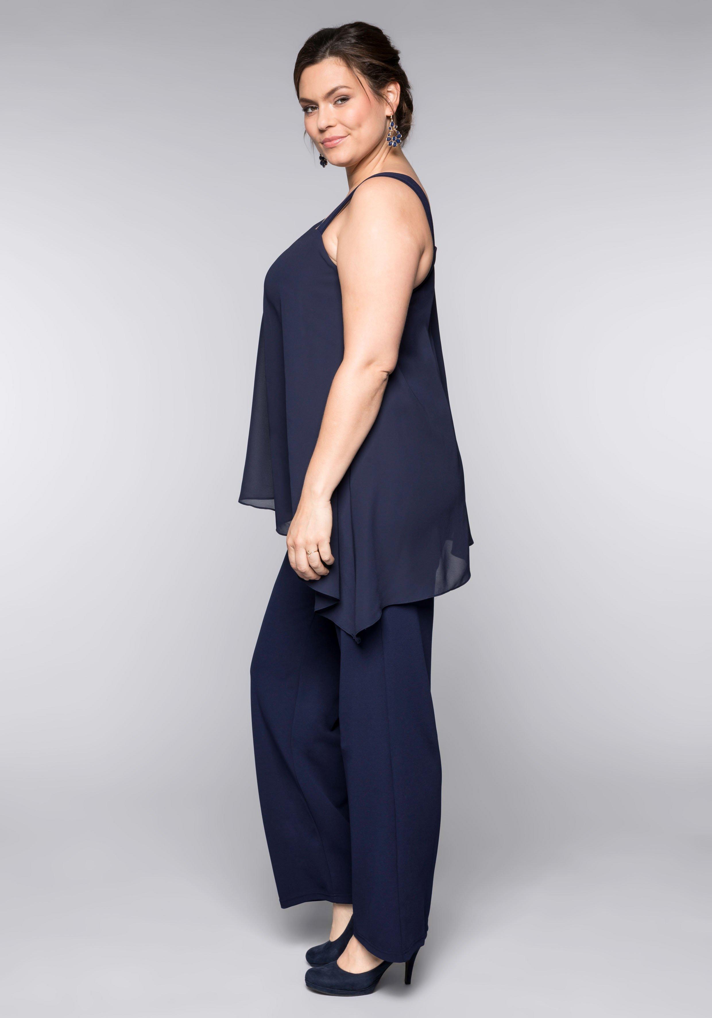 Overall im Lagenlook mit Fledermausärmel