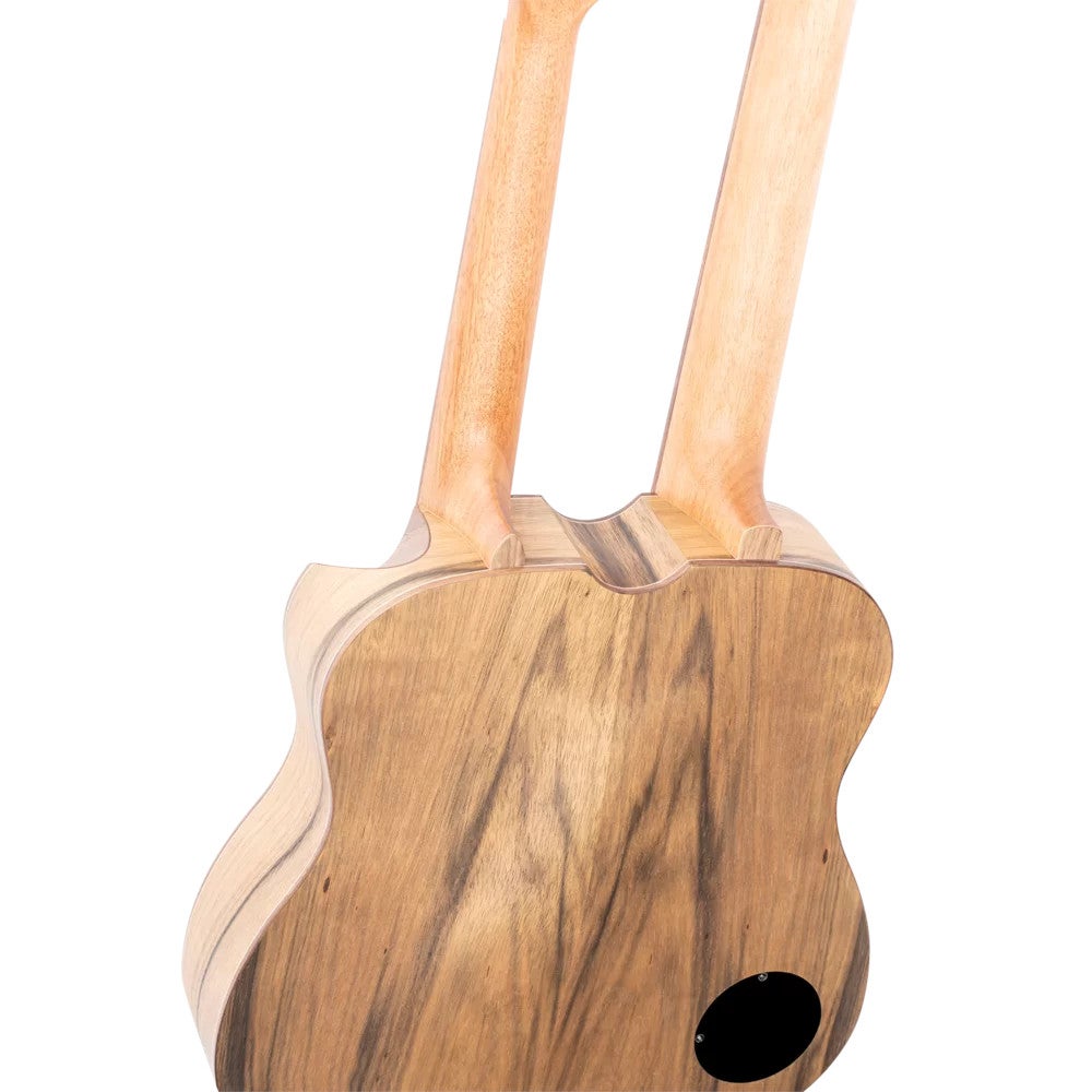 Ortega HYDRA-BSTE Double Neck Bass Tenor Uke dubbele elektrisch-akoestische ukelele met gigbag