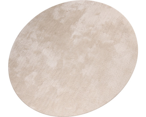 Shaggy Wellness vloerkleed, beige, rond, Ø 160 cm