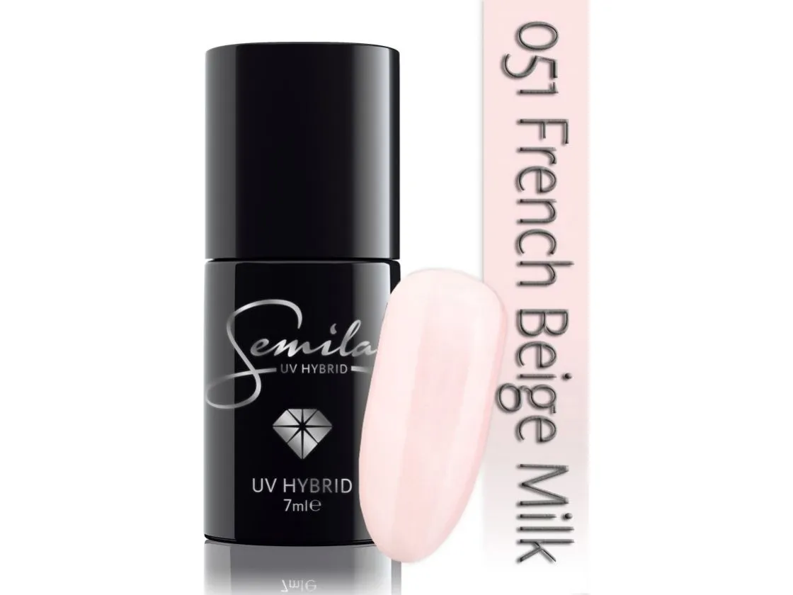 SEMILAC UV Hybrid varnish 051 French Beige Milk 7ml