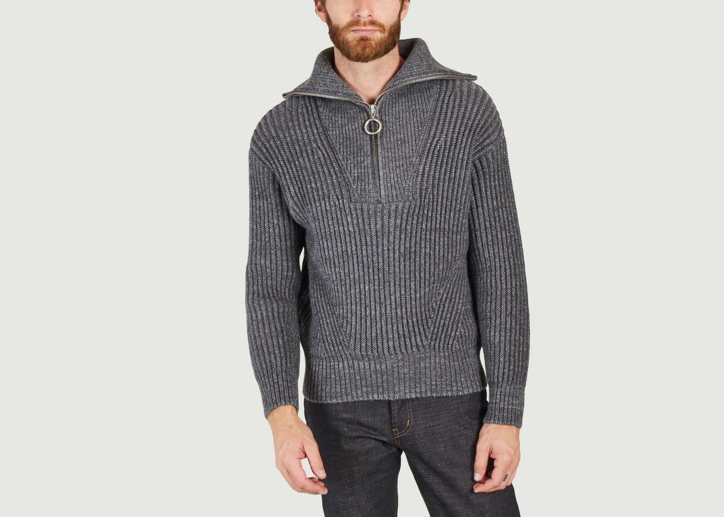 Pull zip Collar Ribbed AMI Paris
