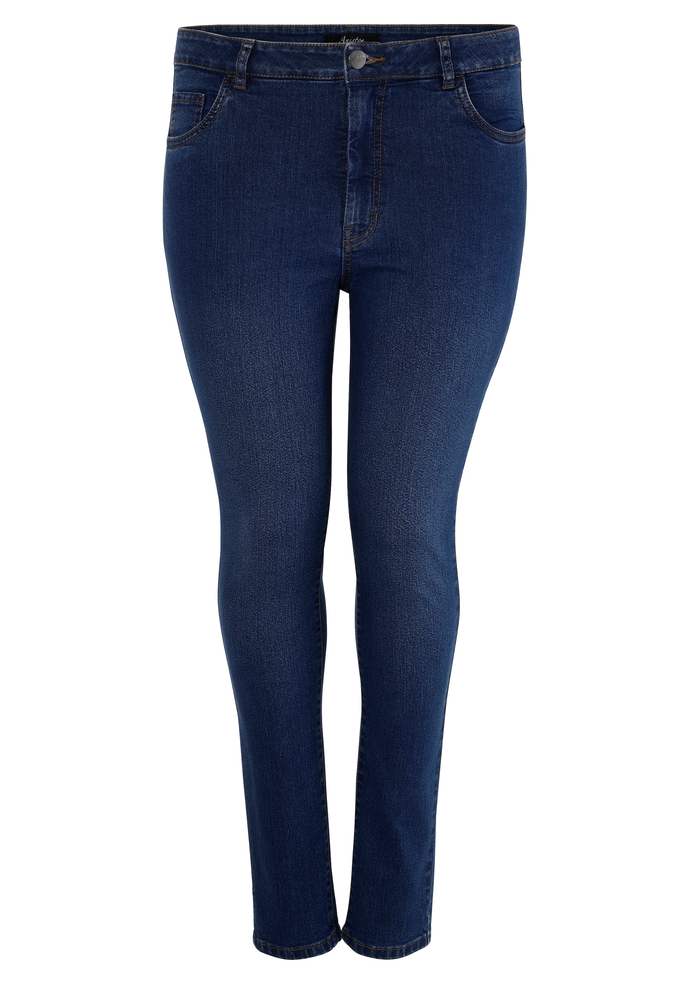 Aniston PLUS Skinny-fit-Jeans , regular waist - in dezenter Used-Waschung - NEUE KOLLEKTION