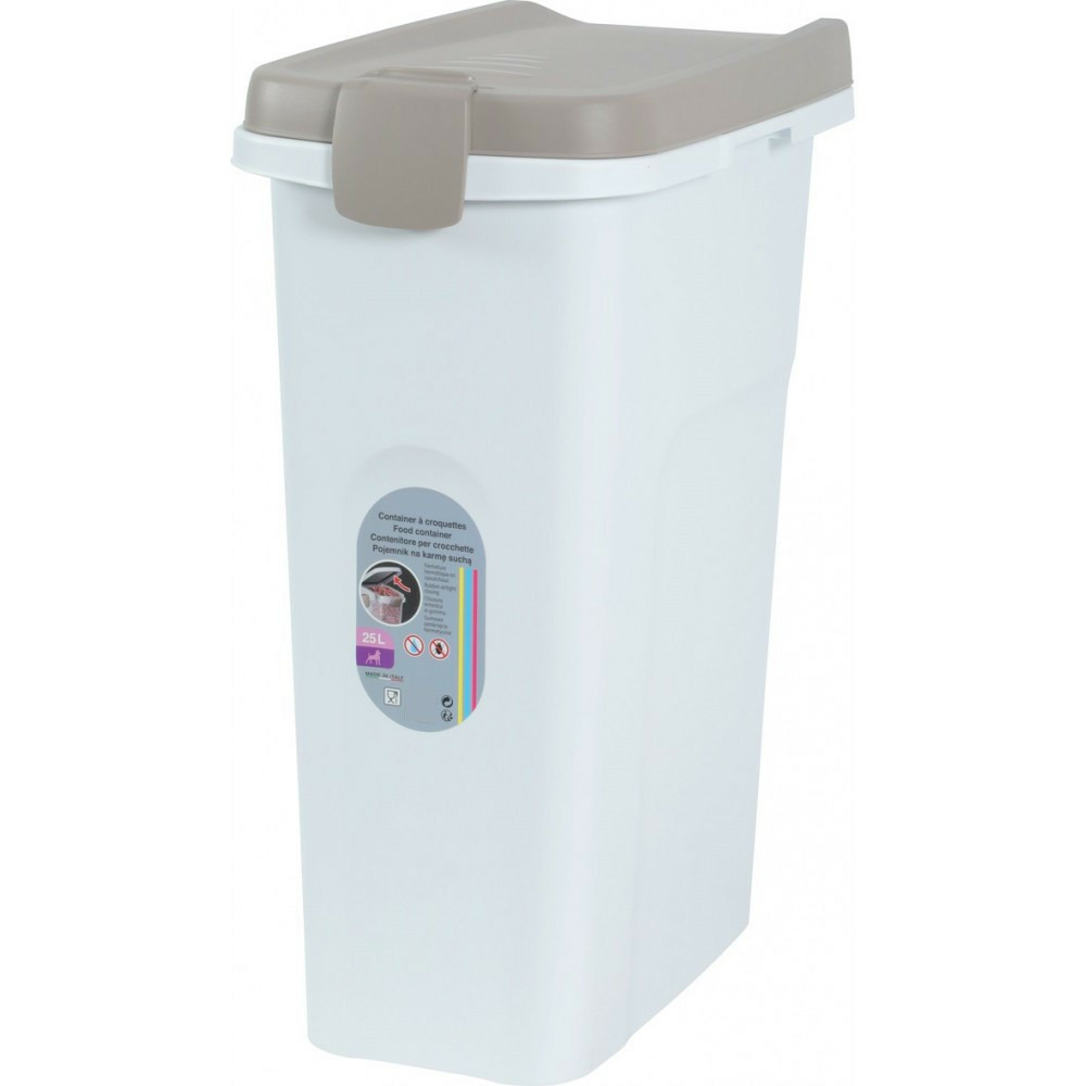 Boite a croquettes plastique hermétique de 25 litres, chien ou chat.