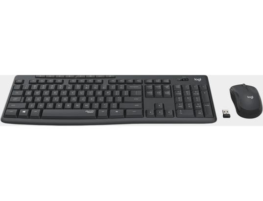 LOGITECH - Clavier souris sans fil Ensemble clavier et souris MK295 graphite (FR)