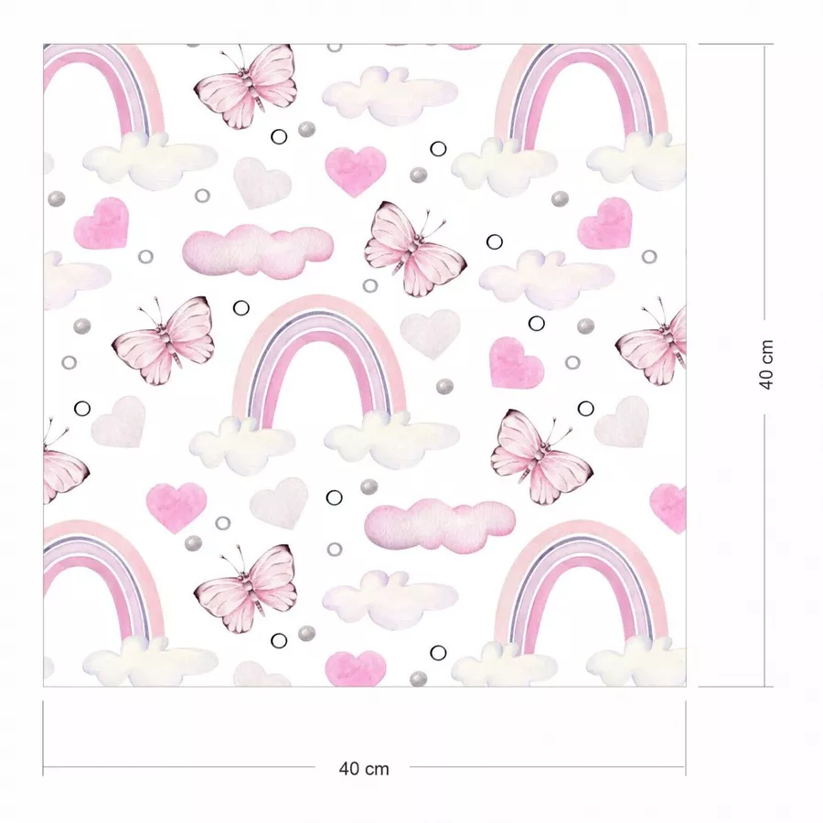 Nikima Klebefolie KF-19 selbstklebende Folie – Regenbogen rosa  Klebefolie bunt