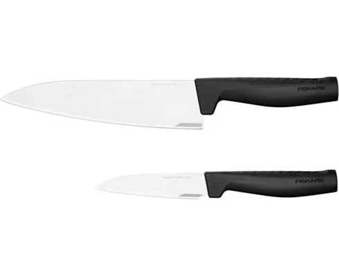 Fiskars Hard Edge knivsett 2 deler -  stor kokkekniv og grønnsakskniv