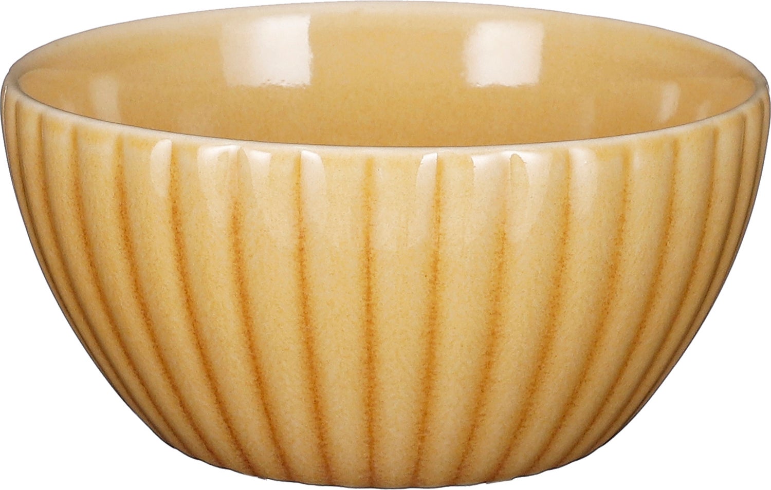 Mica Decorations schaal geel Pesca D 12,5 H 6 cm
