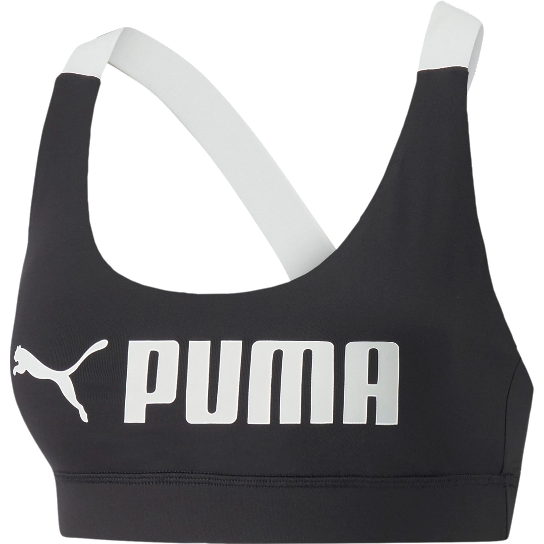 Puma Mid Impact Fit Sport BH Damen puma black
