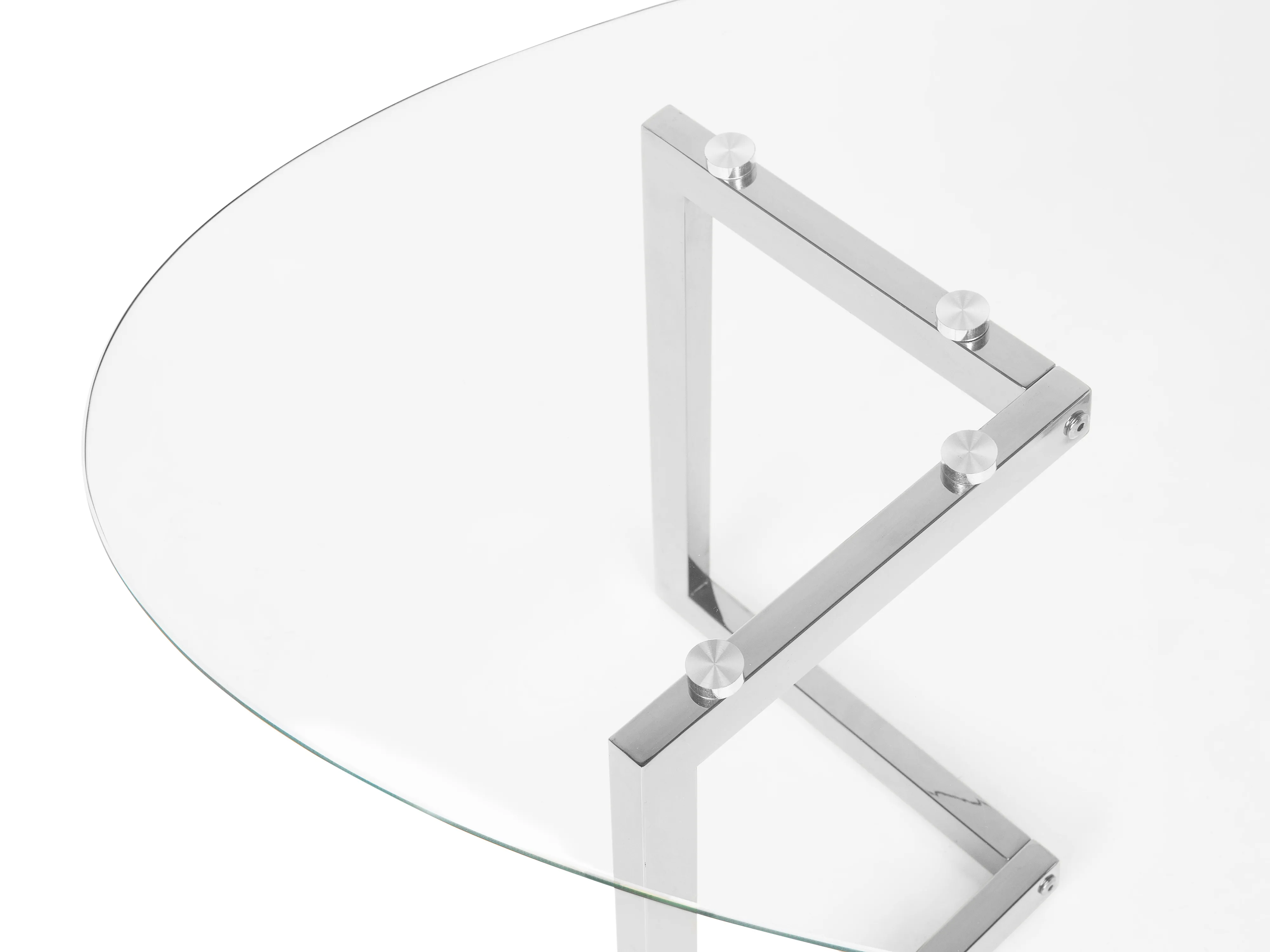 Salontafel FRESNO Glas Zilver