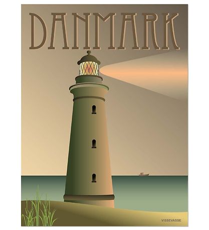 Vissevasse Plakat - 50x70 - DanMørk- Fyret