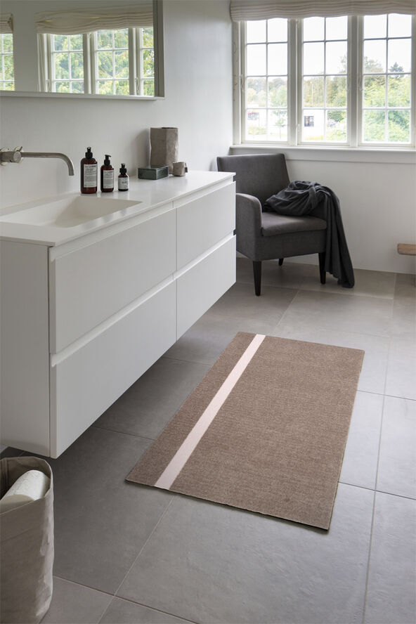 Tica Copenhagen Løber, 67x120 cm, stripe vertical sand/dusty rosa Sand/dusty rosa