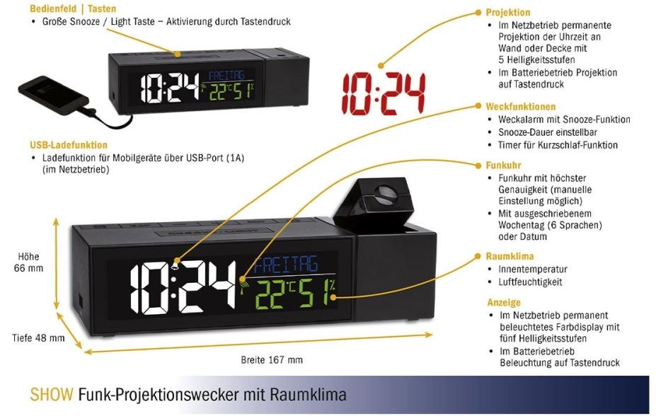 TFA Dostmann Projektionswecker