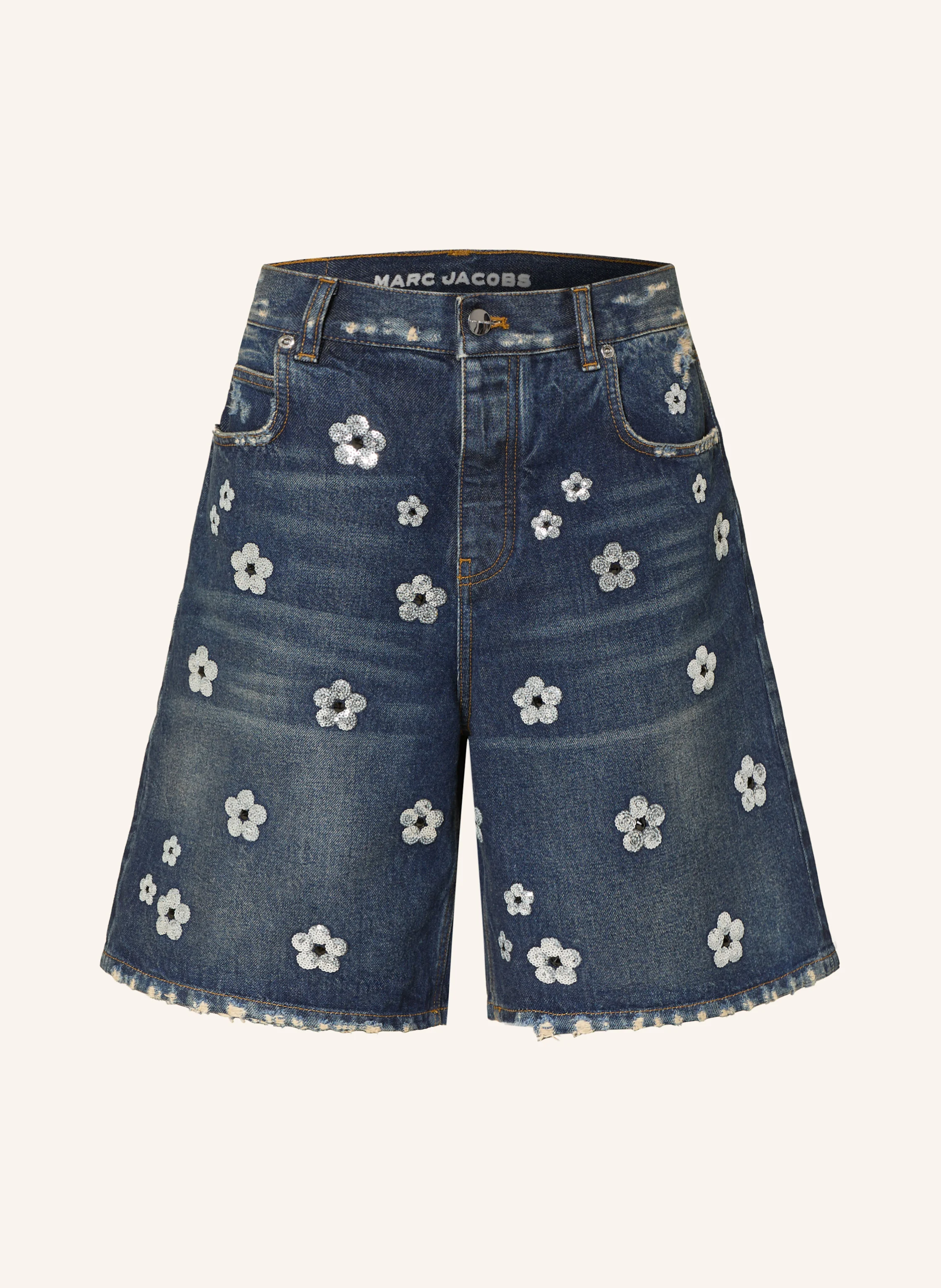 MARC JACOBS Jeansshorts mit Pailletten