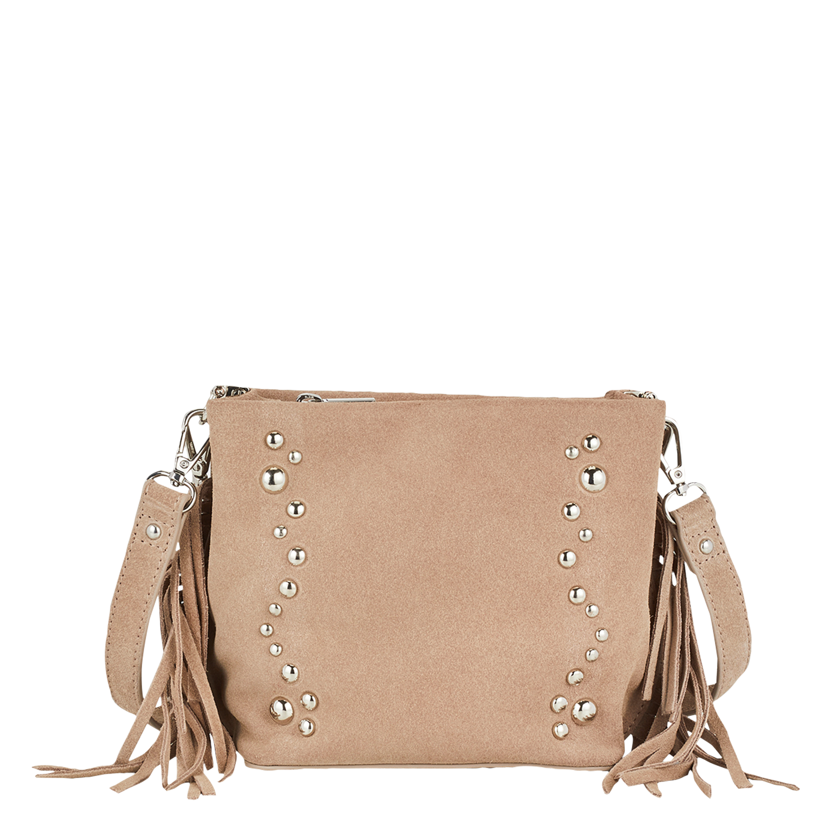 AURELIA - Sac seau en cuir velours | Marron