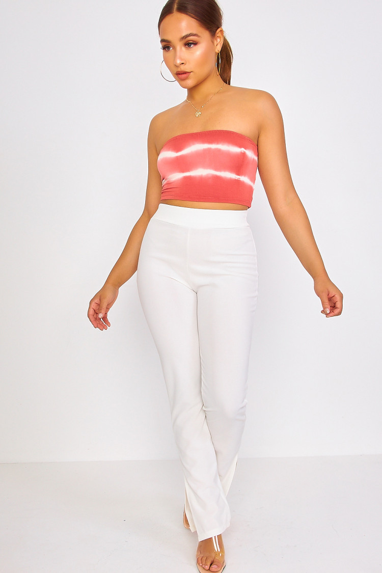 Brassière bustier rose foncé tie & dye