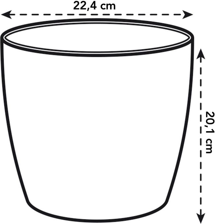 Elho bloempot Brussels diamond wit D 22,4 H 20,1 cm