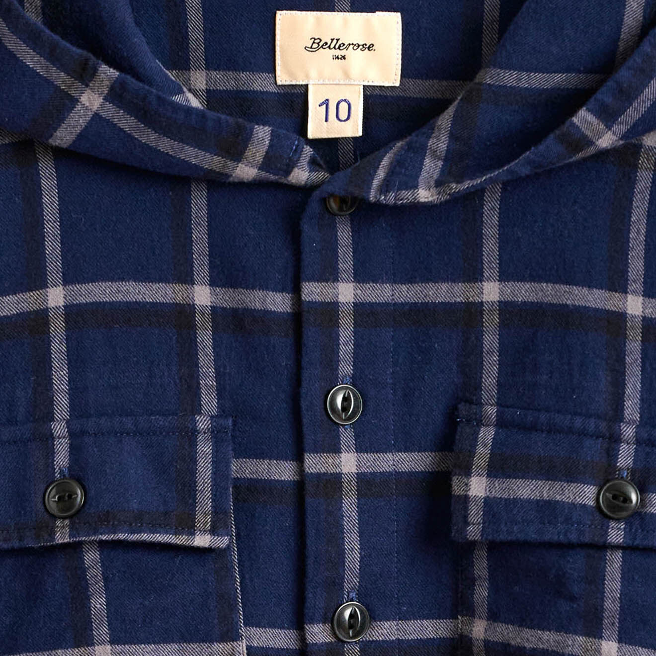 Bellerose Surchemise en Coton Gibson à carreaux bleu marine