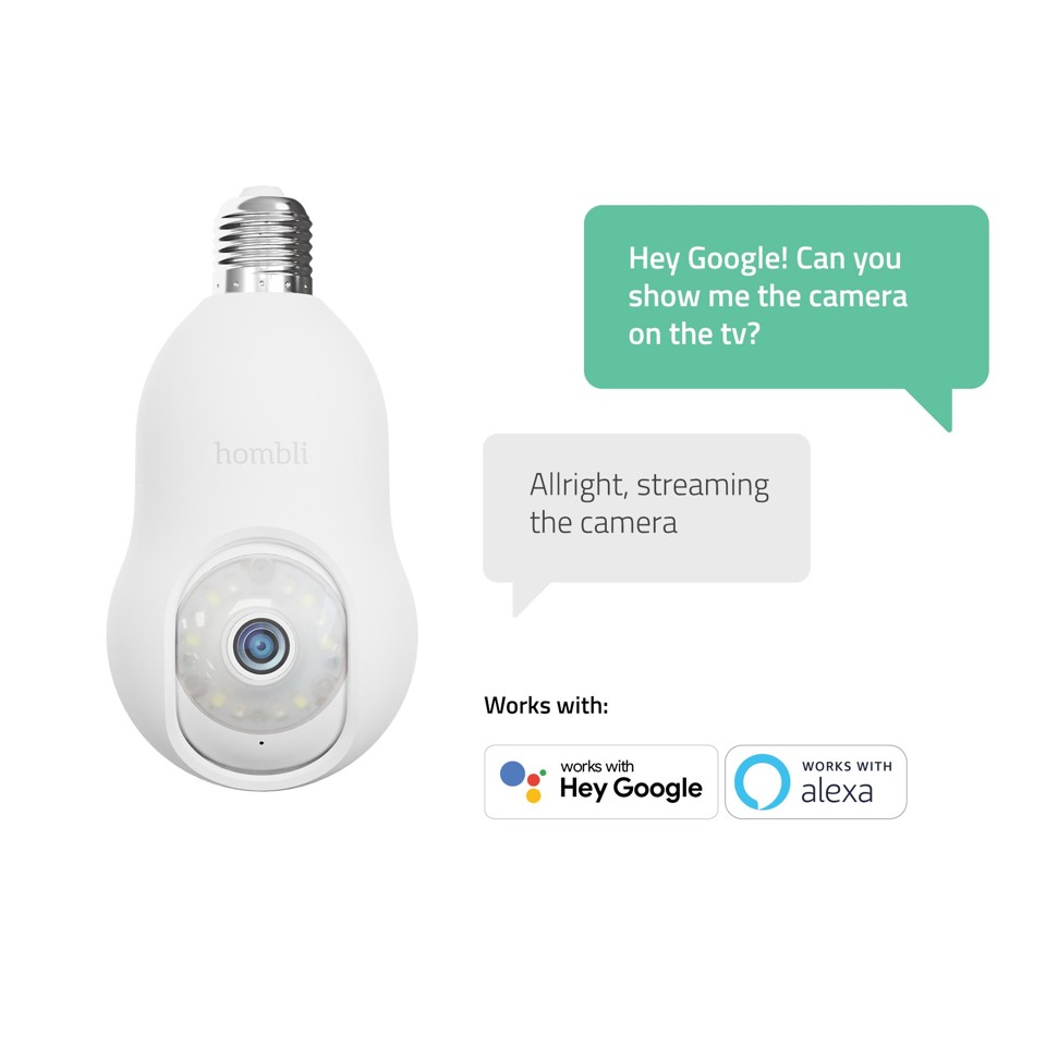 Hombli - Smart Bulb Cam, Hvid