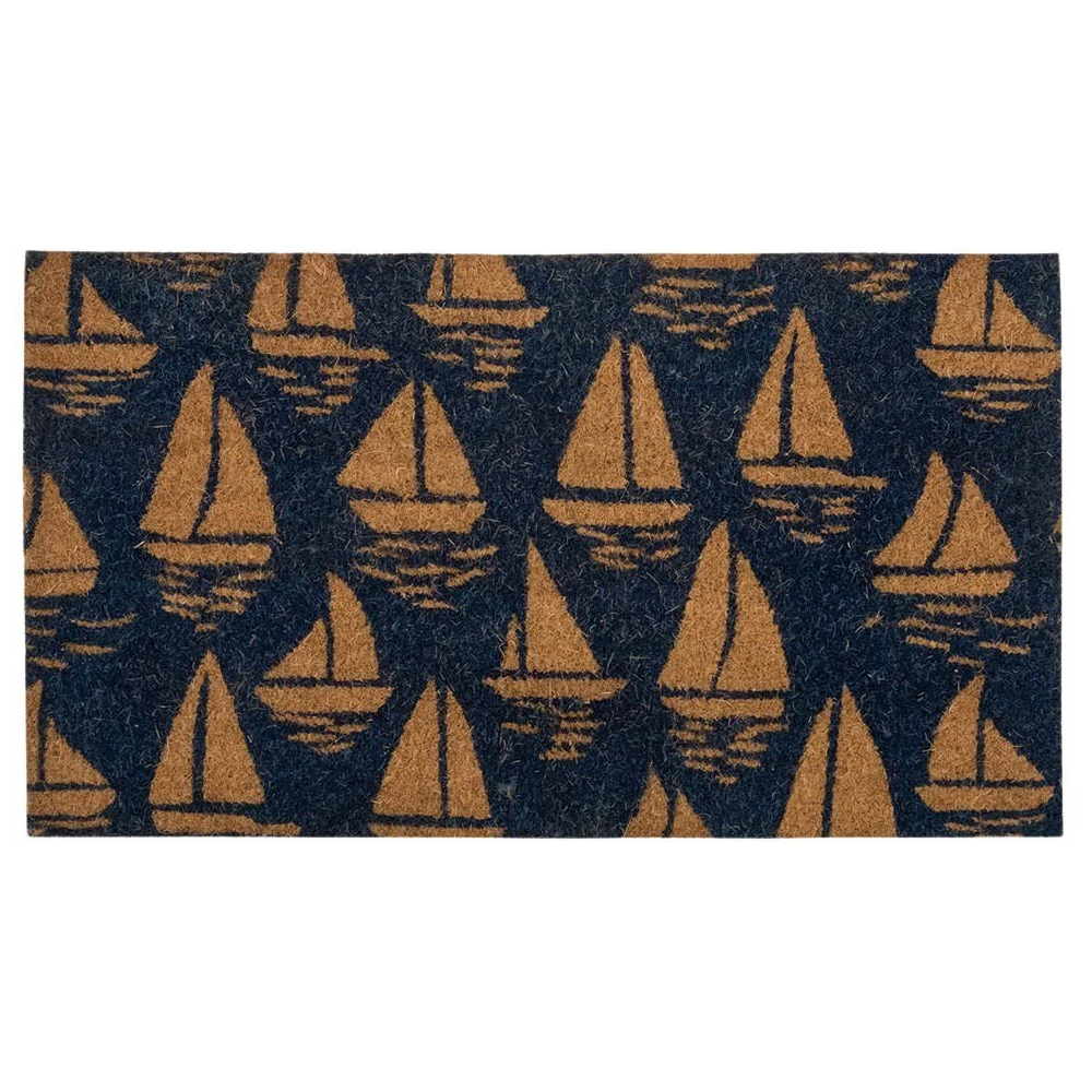 Paillasson en fibres de coco 70 x 40 cm voiliers