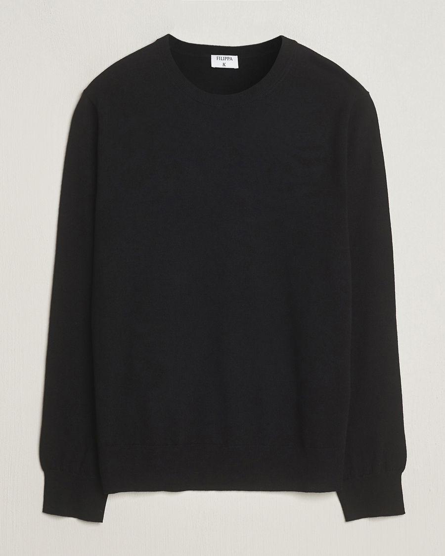 Filippa K Merino Round Neck Sweater Black
