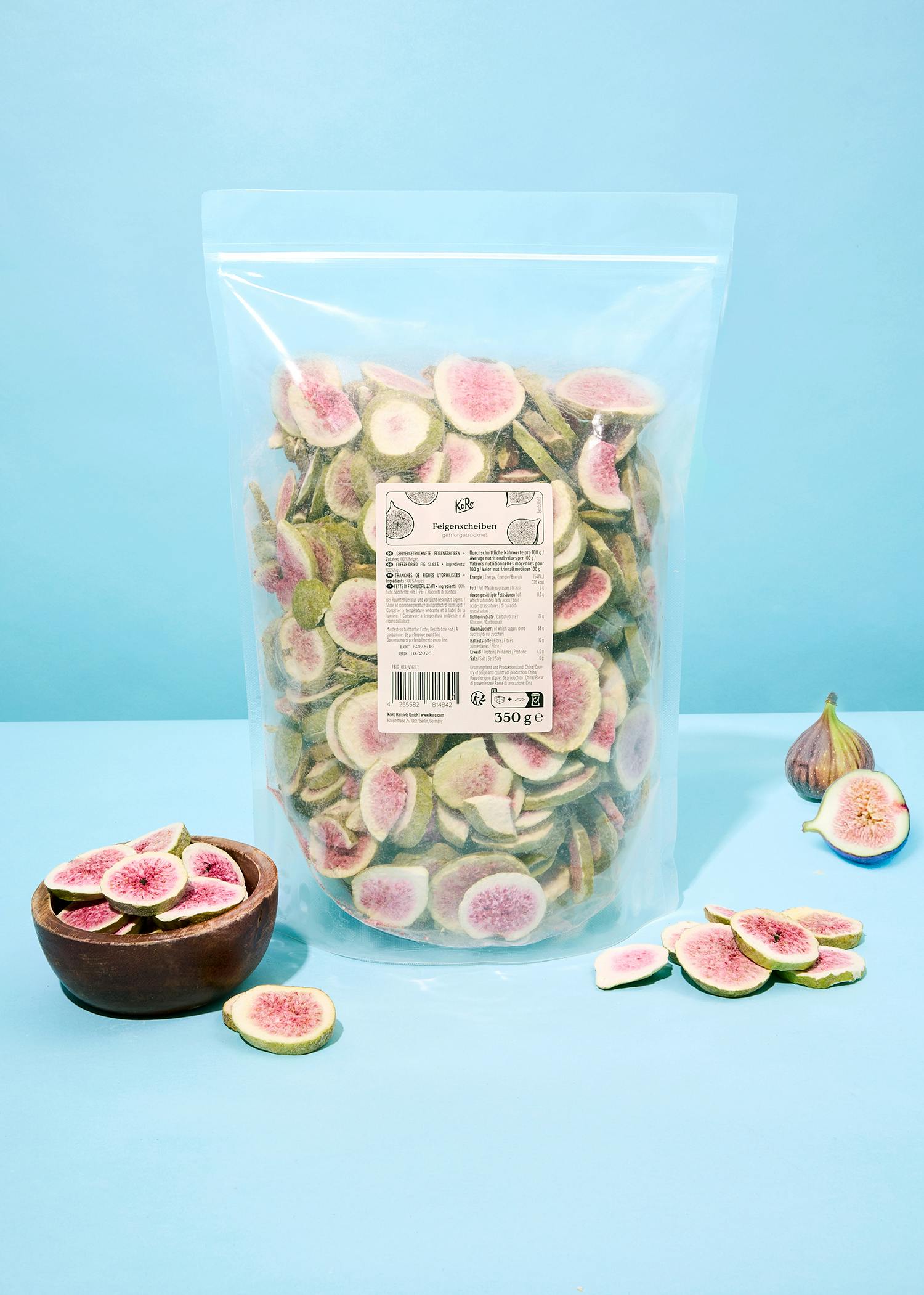 Gefriergetrocknete Feigenscheiben 350 g