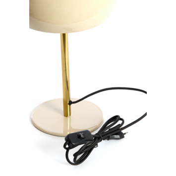 tafellamp Joe glans crème met goud Ø22 x 34cm