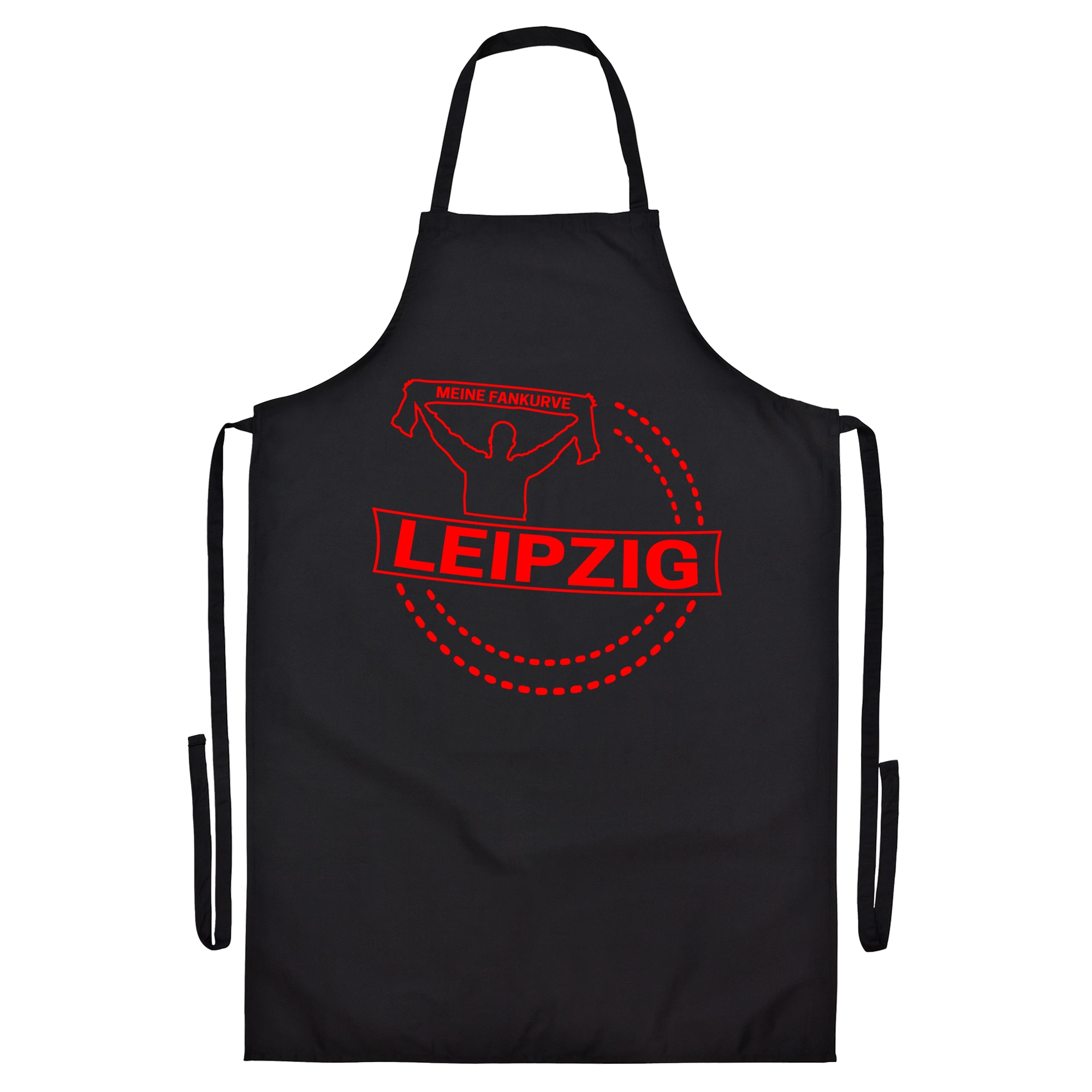 multifanshop® Grillschürze - Leipzig - Meine Fankurve - Druck rot