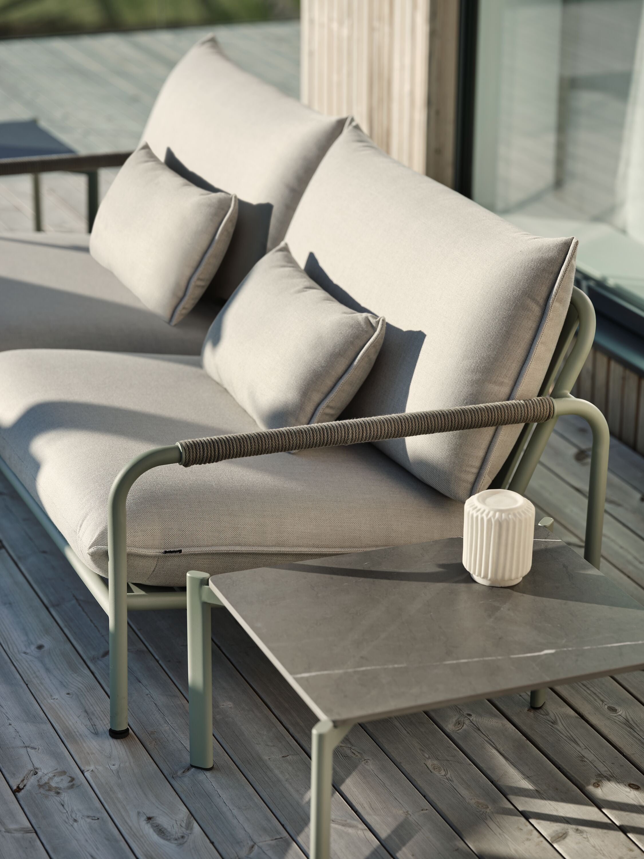 SAMOA Loungesofa - Hellgrau / B: 193.0 cm x T: 98.0 cm x H: 80.0 cm