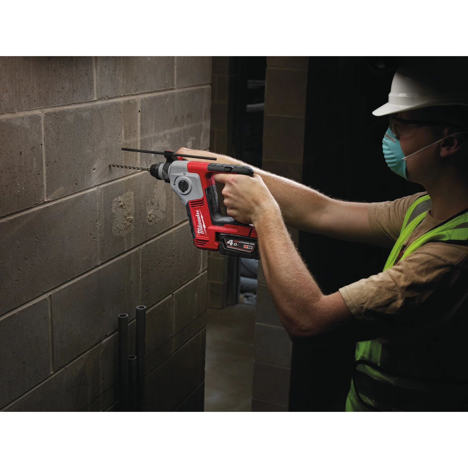 Milwaukee M18 BH-0 18V Li-Ion Accu SDS-plus boorhamer body - 1,2J