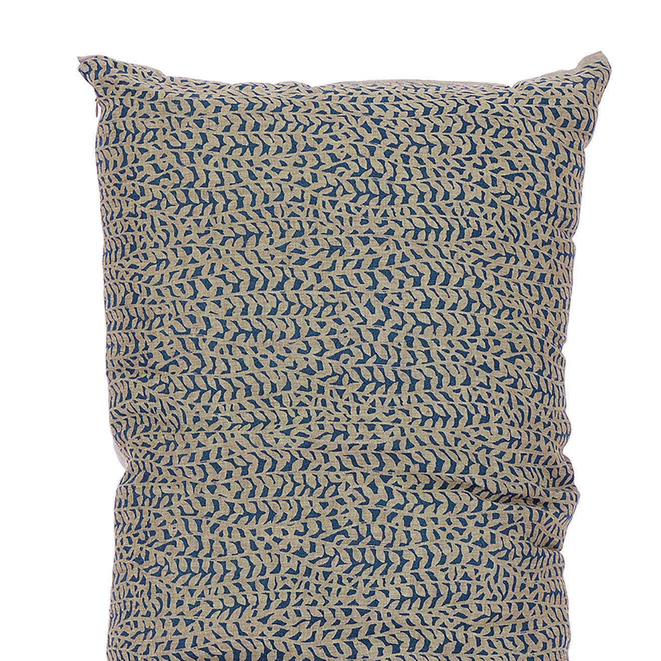 En Fil d'Indienne Housse de coussin Lierre indigo - 50x100 cm