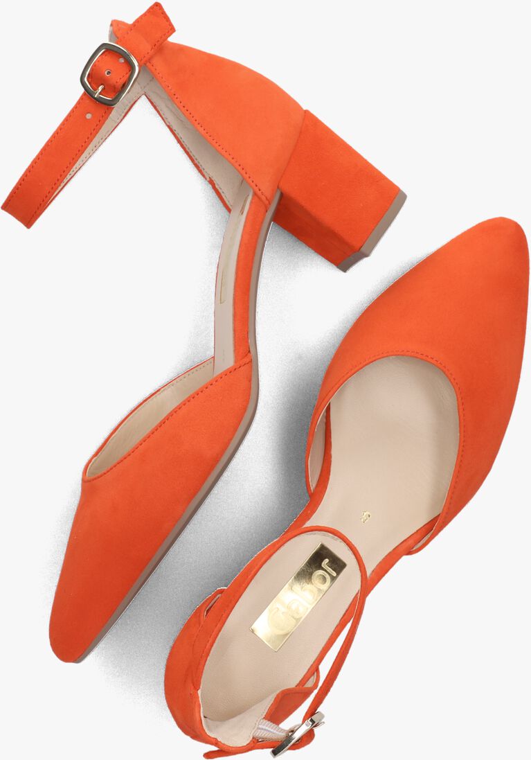 oranje gabor sandalen met hak 340